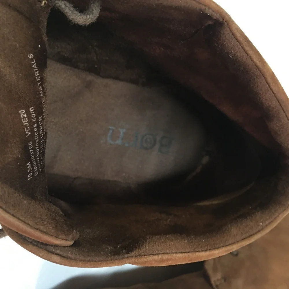 Born Chukka Boots Men 10.5 Brown Leather Lace Up BM0003706 Modern Minimalist